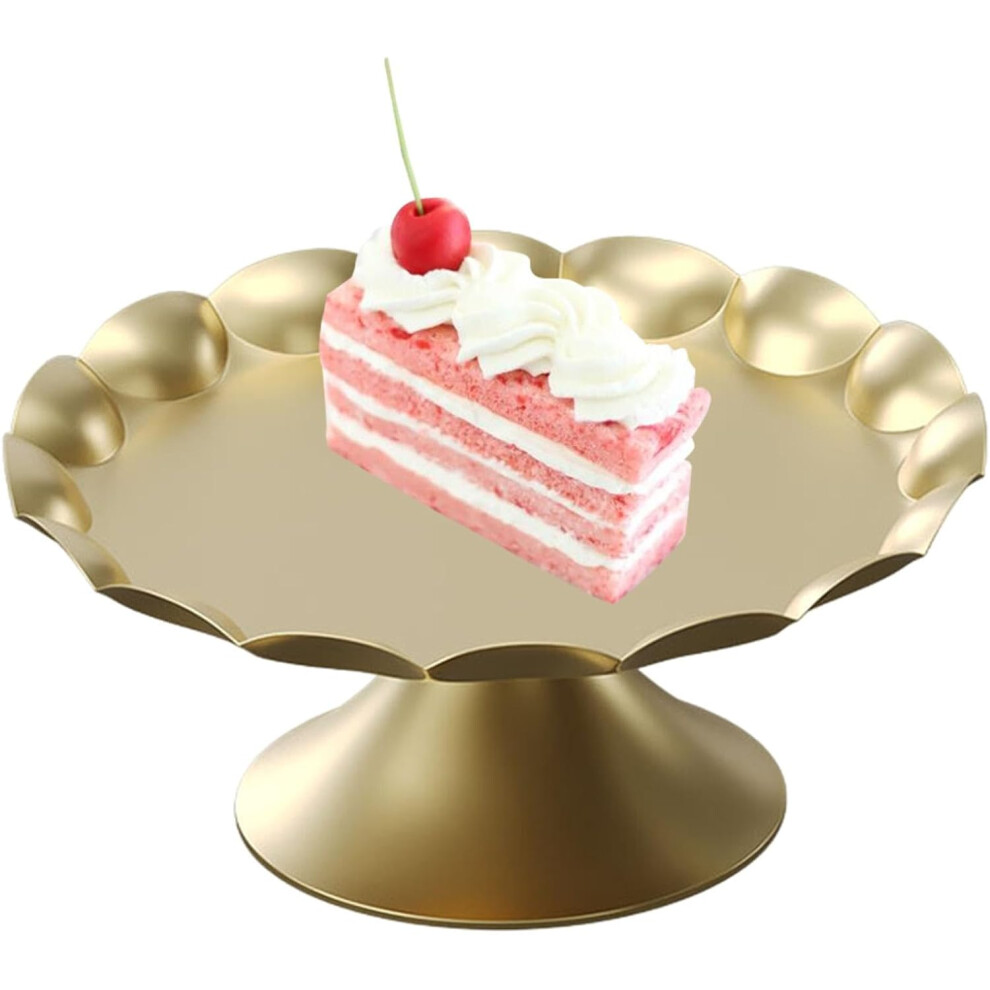 (S) Round Metal Cake Holder,Gold Round Cake Stand Set - Dessert Table Stands and Trays Set for Home, Wedding,
