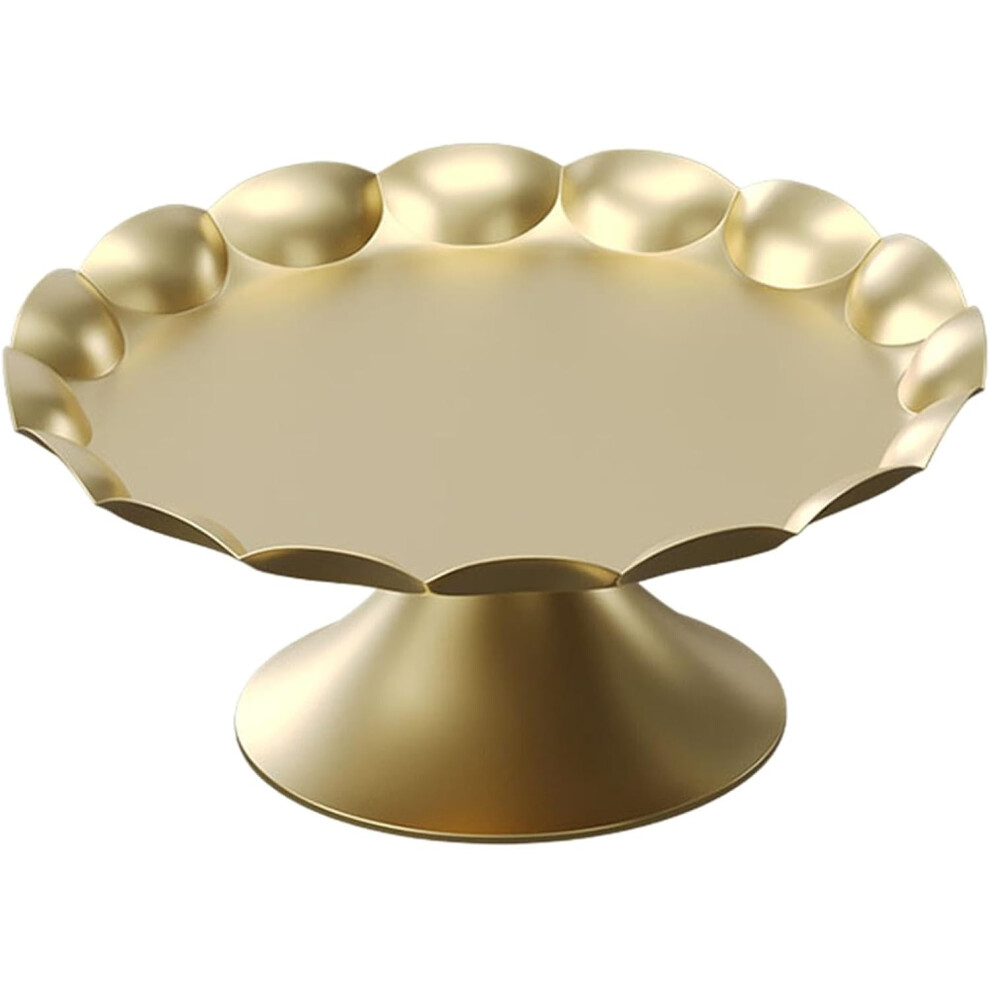 (M) Round Metal Cake Holder,Gold Round Cake Stand Set - Dessert Table Stands and Trays Set for Home, Wedding,