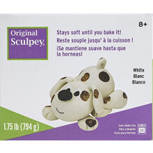 Original Sculpey White Non Toxic Polymer clay Oven Bake Clay 1.75