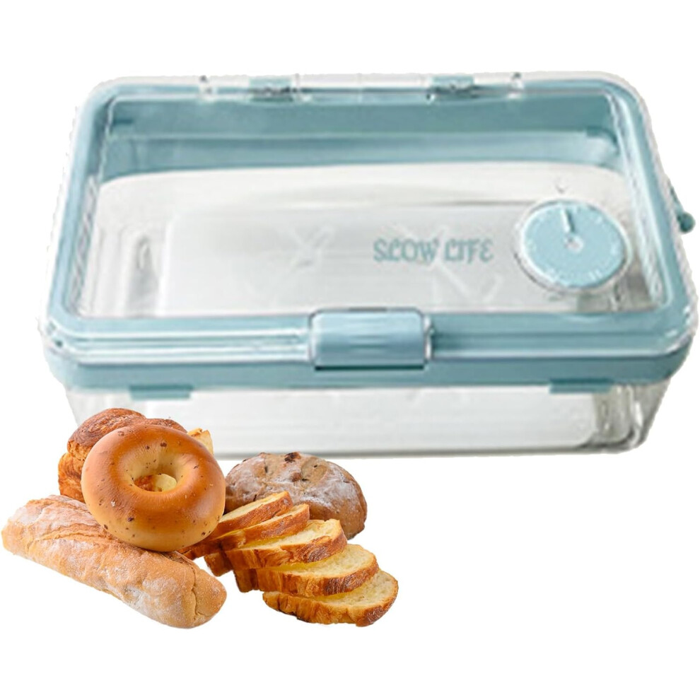 (Blue) Food Storage Containers with Lids | Fruit Serving Box with Handle,Sealed Fruit and Snack Storage Organizer with Handle for Hiking, Camping, Kitchen