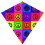 Brainstormy 25 polegadas Peace Colormax Nylon Diamond Kite com linha e enrolador/al   a 1