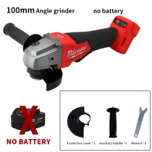 (100 mm ohne Batterie) Milwaukee 100/125 mm bürstenloser Winkelschleifer, Polier- und Schneidemaschine,