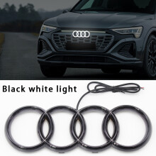 (zwart wit-273mm) Audi Auto LED Grille Logo Lamp Statisch Wit Licht Voor AUDI A3 A4 A5 A6 A7 A8