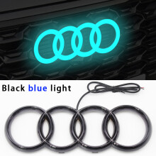(schwarz blau-285mm) Audi Auto LED Front Grille Logo Lampe Statisches Weißes Licht Für AUDI A3 A4 A5