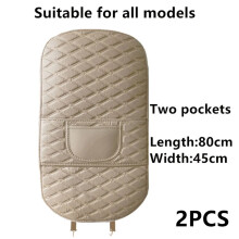 (2 pezzi-lungo-beige) Coprisedile auto con protezione anti-shock per bambini per Mercedes Benz A45 AMG