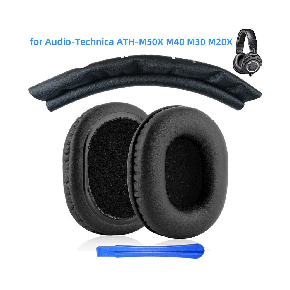 (Kopfband Und Ohrpolster1) Ersatz-Ohrpolster Für Audio Technica Ath M70 M50x M50 Msr7 M40x M40