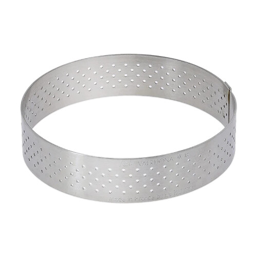 de Buyer Perforated Round Tart Ring - 8  Diameter  0.8  Height - Perfe
