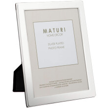 Maturi Silver Plated Photo Frame - Flat Edge Finish 6 x 8-inch (15 x 20cm)