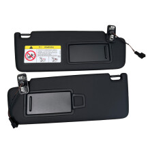 (1 Paar Schwarz) Schwarz Grau Frontsonnenblende mit Make-up-Spiegel für VW Golf 7 Passat B8 CC Jetta