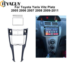 2 DIN Auto DVD/CD Radio Stereo Fascia Paneel Frame Adapter Montageset voor Toyota Yaris Vitz Platz 2005