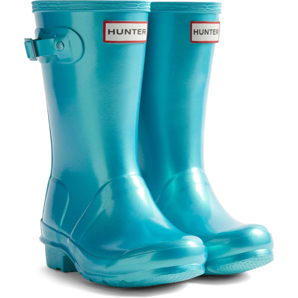 (4 UK, Pool Blue) Hunter Childrens/Kids Original Pearlised Wellington Boots