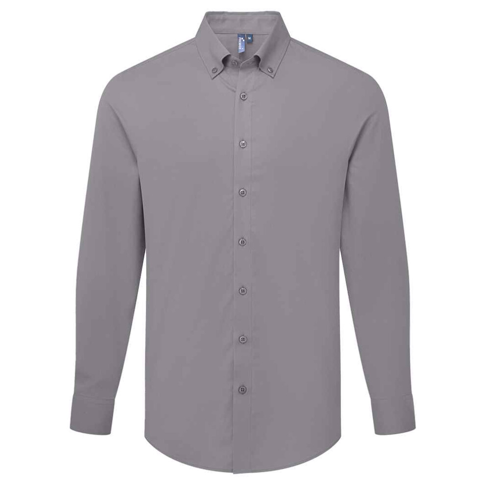 Premier Men's (3Xl, Steel) Supreme Oxford Long-Sleeved Formal Shirt
