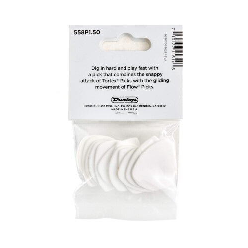 Dunlop Jim Dunlop Tortex Flow Standard 1.5mm Gitarrplektrum (558P1.50) 2