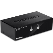 KVM-schakelaar - TRENDNET - TK-241DP - 2 Poorten - USB-interface - Zwarte kleur