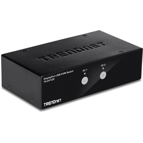 KVM Switch - TRENDNET - TK-241DP - 2 Portas - Interface USB - Cor Preta