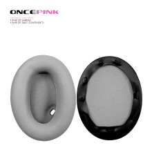 (2 grijs leer) Vervanging Oorkussens voor Sony WH-1000XM4 Hoofdtelefoon Kussen Oorbeschermers Oor Cover Oorkussen