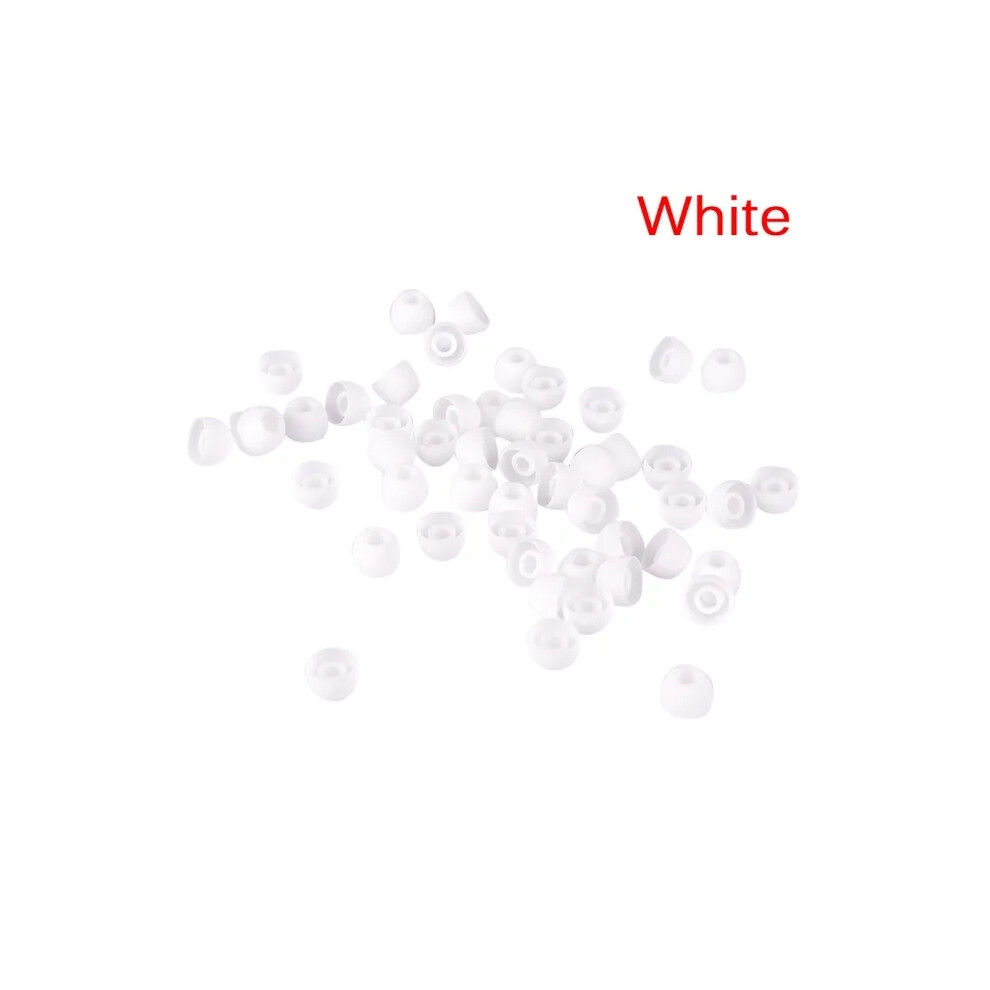 (Blanc-50 pièces-M) Étuis en silicone pour écouteurs, embouts souples pour écouteurs, coussinets d'oreille,