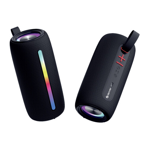 Denver BTL-360B Bluetooth-Lautsprecher mit RGB-Licht.