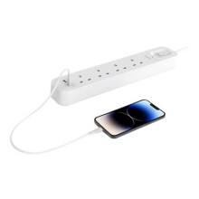 Multiprise Belkin 4 prises avec ports USB-A+C et protection contre les surtensions 525J