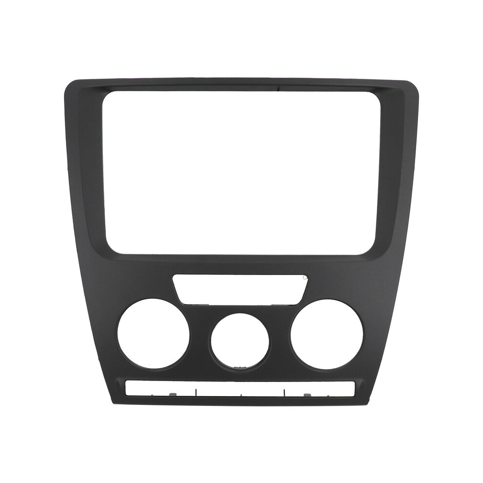(noir) Cadre de navigation 2DIN Console centrale Tableau de bord Panneau audio Remplacement pour Skoda