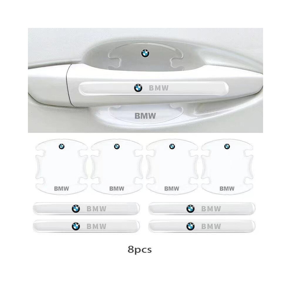 (BMW-8 Pezzi) Adesivo Protettivo Antigraffio Per Maniglia Della Portiera Dell'auto, Adesivo Trasparente