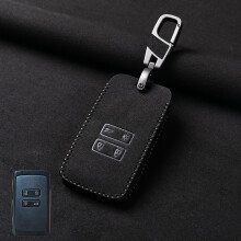 (Schwarze Linie) Leder-Autoschlüsselhülle für Renault Captur Koleos Kadjar Arkana Megane Dacia Duster