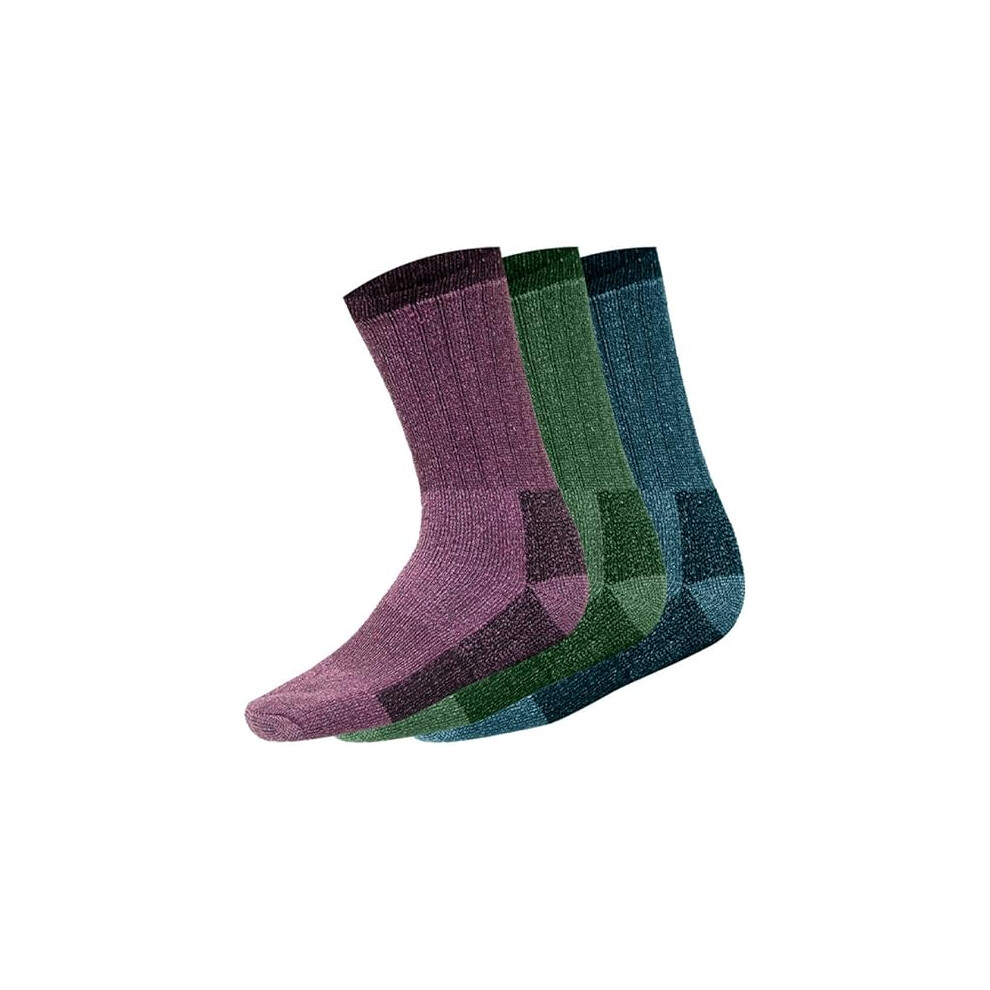 6 Pairs Women Merino Wool Winter Thick Thermal Work Socks Size 4-7