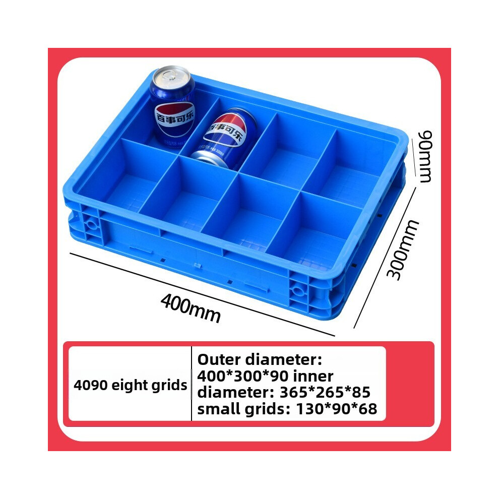 (8 grids)Compartment Tool Parts Box Screw Storage Box Plastic Square Multi Grids Organizer Craft Cabinet