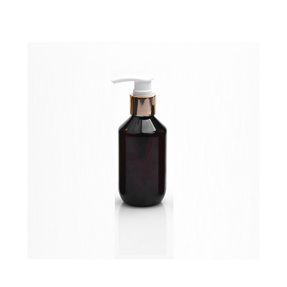 (couvercle doré marron-150 ml-20 pièces) Bouteille en plastique verte avec couvercle à pompe 200 ml