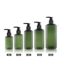 (black pump green-200ml-50pcs)Matte Green PET Bottle 200ml Scrub Brown Plastic Cream Pump Refill Bottle