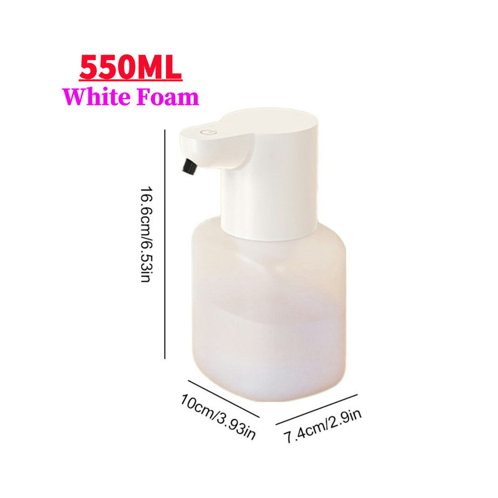 Distributeur automatique de savon liquide (mousse blanche 550 ml) à fixation murale, capteur infrarouge,
