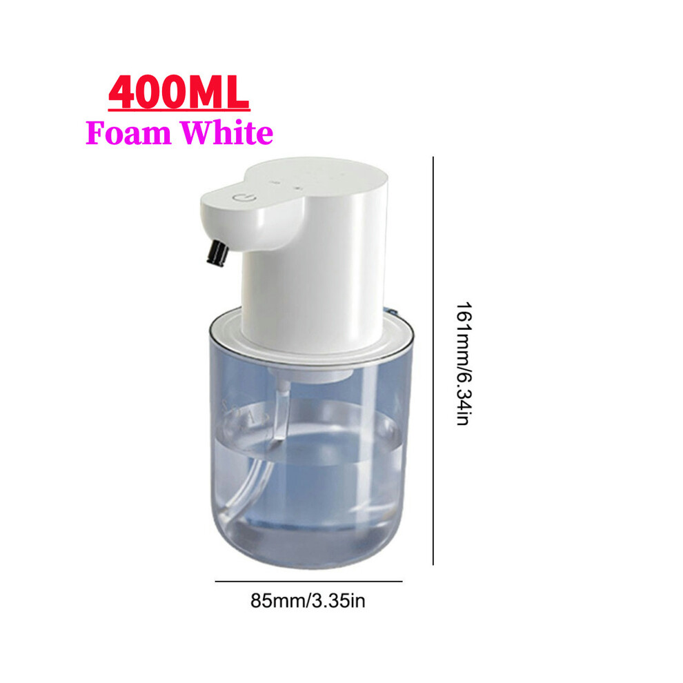 Distributeur automatique de savon liquide (mousse blanche 400 ml) à fixation murale, capteur infrarouge,