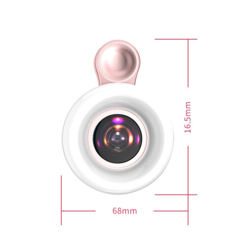Handy-Makroobjektiv Beauty-Selfie-Fülllicht (pink) 2
