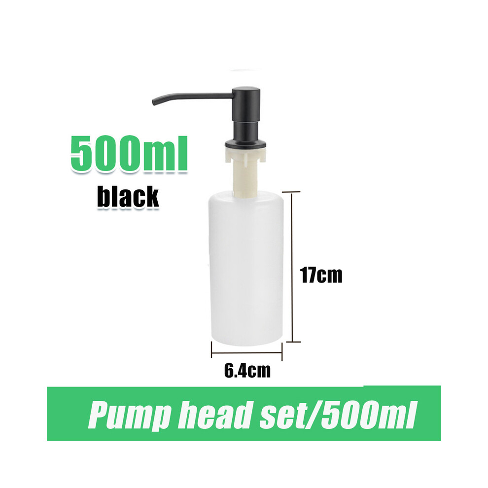 (set2-500ml-noir) Distributeur de savon liquide vaisselle extracteur de pression tube d'extension évier