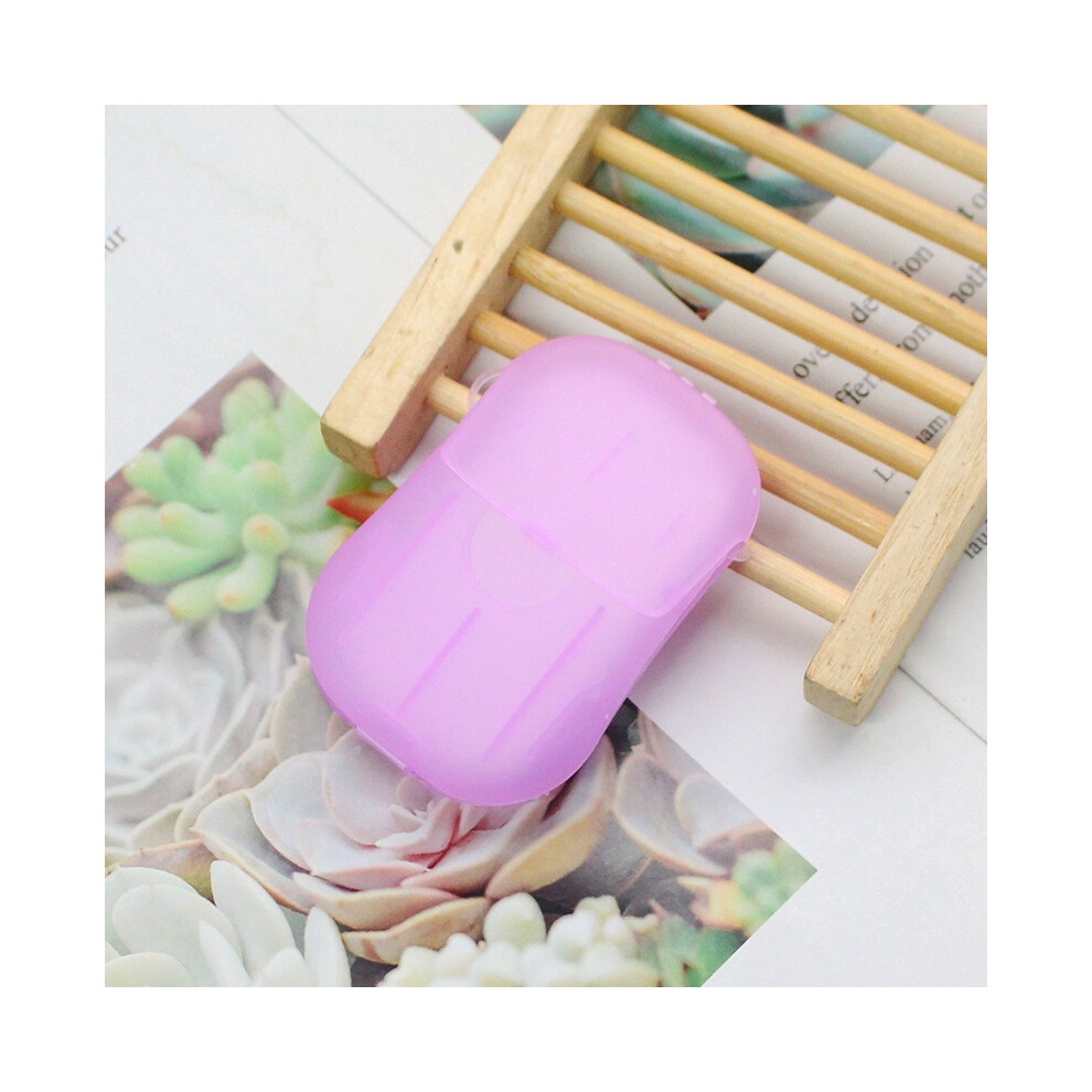 (Violet - 10 pièces) Mini feuilles de savon jetables pour le lavage des mains et la douche en extérieur