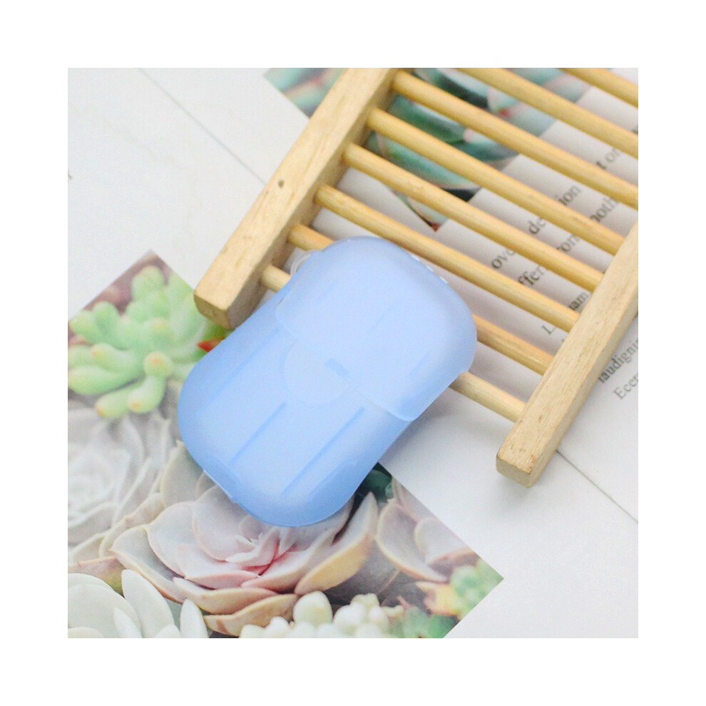 (Bleu-2 pièces) Mini feuilles de savon jetables pour le lavage des mains et la douche en extérieur,