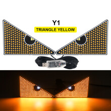 (Y1 gelb) 2 Stück Auto-LED-Dekorationslicht Devil's Eye USB Red Strobe Plug-in Devil's Eye Atmosphärenlampe
