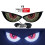 (Y8)Devil‘s Eyes LED-Licht-Auto-Warnsignallampe Matrix Pixel Panel Devil Eyes Animation Display USB 1