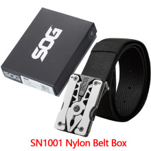 (SN1001 Nylongürtel - 4,4 Zoll)SOG 11 Tools Sync I Gürtelschnalle Multitool EDC Klappzange Outdoor