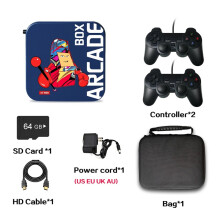(64G wired)Arcade Box Video Game Console for PS1/DC/N64 50000+Games Game Box Plug and Play Game Console