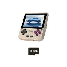 (Khaki 128GB) Nieuwe V10 draagbare gameconsole 3,5 inch 480*320 IPS OCA volledig scherm Retro Opening