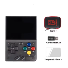 (Zwart-128GB met games) Draagbare 2,8 inch MIYOO Mini V4 Retro Handheld Game Console Open Source Miyoo