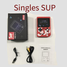 (SINGLES SUP-Red) Retro Classic Games Kinder Handheld Kleine Gameconsole Met 400 Game Oplaaddoos