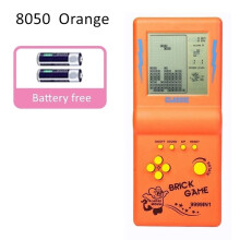 (8050-Oranje) 3,5 inch spelcomputer voor Tetris-console Retro draagbare spelcomputers Mini-kinderen