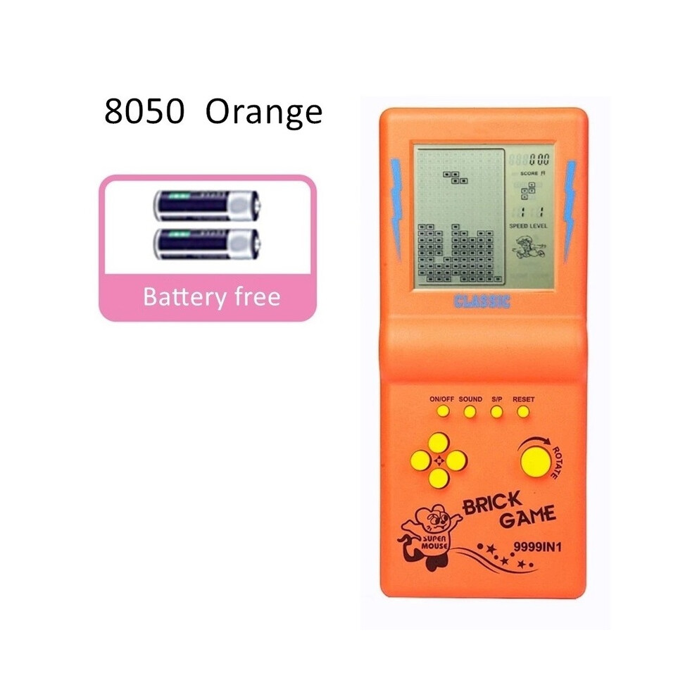 (8050-Orange) Console de jeu 3,5 pouces pour Tetris, console rétro portable, mini console pour enfants,
