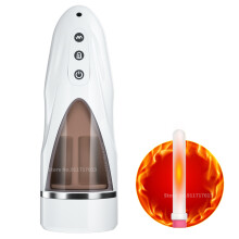 (BIANCO) Masturbatore maschile realista con lingua e bocca, tazza per vagina, pompino, giocattolo