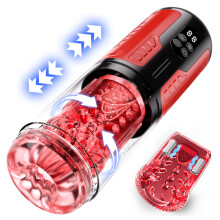 (FJB85-RD) Giocattoli sessuali per uomini, masturbatore maschile, pompa per pene, spinta, rotazione,