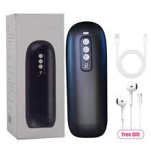 (Noir avec boîte) Masturbateur automatique pour hommes Pénis Fellation Sucer Vibrateur Machine Vagin