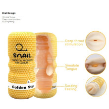 (Coupe orale) Escargot en caoutchouc souple Climax Avion Tasse Bouche Sucer Anal Vagin Masturbateur