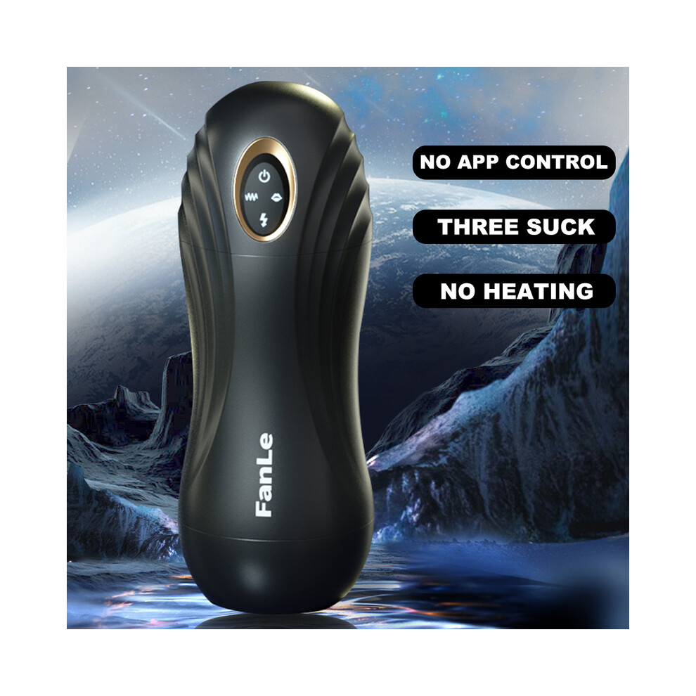 (PAS DE CHAUFFAGE PAS D'APPLICATION) Bluetooth APP Télécommande Automatique Sucer Chauffé Masturbation